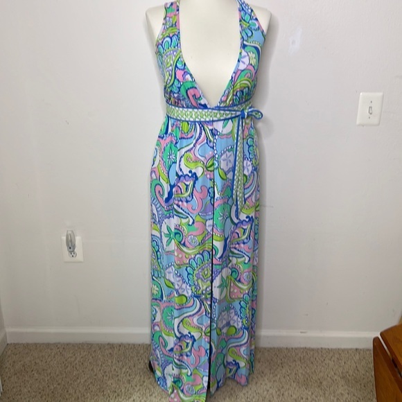 Lilly Pulitzer BELLINA Conch Republic SEASHELL Maxi Dress XXS - Picture 2 of 9